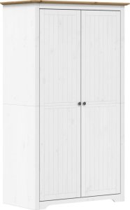 vidaXL vidaXL Szafa BODO, biało-brązowa, 99x53,5x173 cm, lite drewno sosnowe 2
