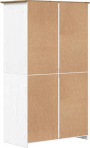 vidaXL vidaXL Szafa BODO, biało-brązowa, 99x53,5x173 cm, lite drewno sosnowe 6