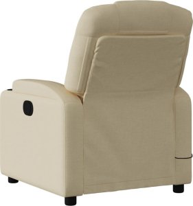 vidaXL vidaXL Fotel rozkładany, kremowy, obity tkaniną 5