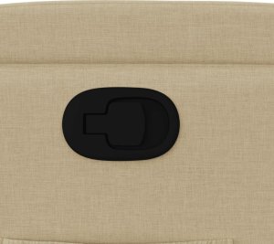 vidaXL vidaXL Fotel rozkładany, kremowy, obity tkaniną 9