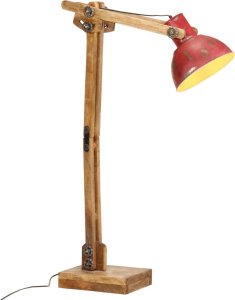 Lampa podłogowa vidaXL vidaXL Lampa stojąca, 25 W, postarzany czerwony, 33x25x130-150 cm, E27 1