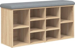 vidaXL vidaXL Ławka na buty, dąb sonoma, 102x32x50cm, materiał drewnopochodny 2