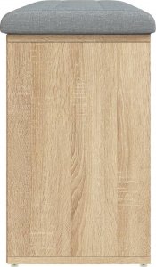 vidaXL vidaXL Ławka na buty, dąb sonoma, 102x32x50cm, materiał drewnopochodny 6