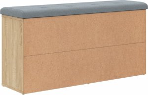 vidaXL vidaXL Ławka na buty, dąb sonoma, 102x32x50cm, materiał drewnopochodny 7