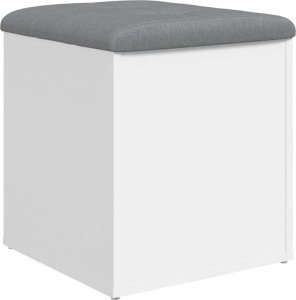 vidaXL vidaXL Ławka ze schowkiem, biała, 42x42x45 cm, materiał drewnopochodny 2