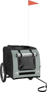 vidaXL vidaXL Przyczepka rowerowa dla zwierząt, tkanina Oxford i żelazo 3