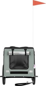 vidaXL vidaXL Przyczepka rowerowa dla zwierząt, tkanina Oxford i żelazo 4