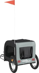 vidaXL vidaXL Przyczepka rowerowa dla zwierząt, tkanina Oxford i żelazo 8