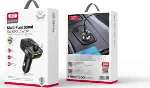 Transmiter FM XO transmiter FM BCC09 Bluetooth MP3 ładowarka samochodowa 25W czarna 2