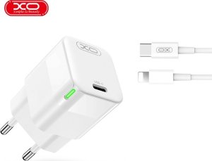 Ładowarka XO XO ładowarka sieciowa CE06 PD 30W 1x USB-C biała + kabel USB-C - Lightning 1