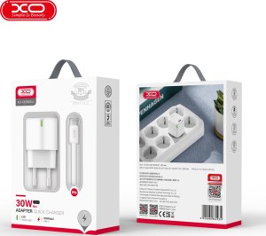 Ładowarka XO XO ładowarka sieciowa CE06 PD 30W 1x USB-C biała + kabel USB-C - USB-C 2