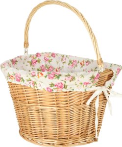 KIK Kosz wiklinowy na rower kosz przedni pleciony wkład w kwiaty 3