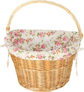 KIK Kosz wiklinowy na rower kosz przedni pleciony wkład w kwiaty 4