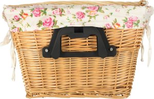 KIK Kosz wiklinowy na rower kosz przedni pleciony wkład w kwiaty 6