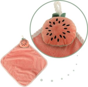 KIK Ręcznik ręczniczek do rąk dla dzieci do przedszkola 30x30cm różowy arbuz 3