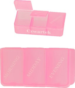 KIK Pudełko organizer na leki na tabletki kasetka 7 dni 3 pory dnia 4 języki 4