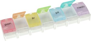 KIK Pojemnik organizer na tabletki leki tygodniowy 7dni PL 2