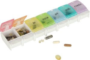 KIK Pojemnik organizer na tabletki leki tygodniowy 7dni PL 6