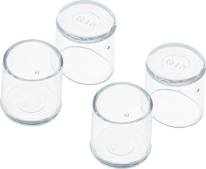 KIK Nakładki na nogi krzeseł mebli 19mm transparentne 3