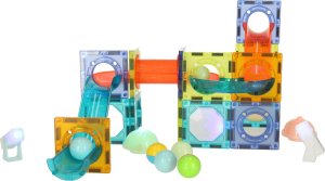 KIK Klocki magnetyczne marble tor kulkowy świecący 49 elementów 4