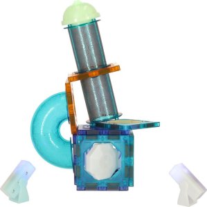 KIK Klocki magnetyczne marble tor kulkowy świecący 49 elementów 5