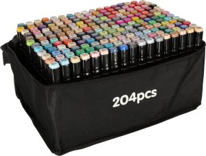 KIK Markery dwustronne alkoholowe w etui 204 + podstawka 2