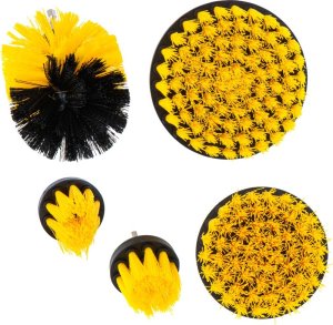 KIK Szczotki na wiertarkę wkrętarkę sprzątające czyszczące wielozadaniowe zestaw 5 sztuk 2