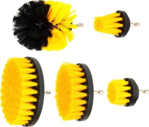 KIK Szczotki na wiertarkę wkrętarkę sprzątające czyszczące wielozadaniowe zestaw 5 sztuk 3