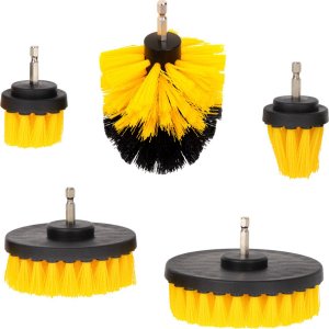 KIK Szczotki na wiertarkę wkrętarkę sprzątające czyszczące wielozadaniowe zestaw 5 sztuk 4