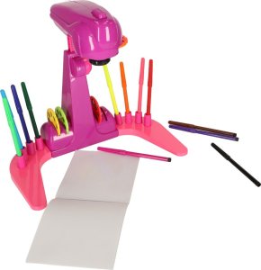KIK Projektor rzutnik kalka do nauki rysowania dla dzieci slajdy fioletowy 2