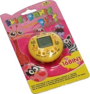 KIK Zabawka Tamagotchi elektroniczna gra 49w1 żółte 3