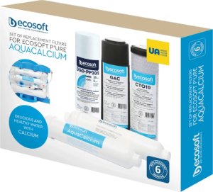 Ecosoft Ecosoft Pure Aquacalcium Zestaw 5 wkładów do filtra odwróconej osmozy 3