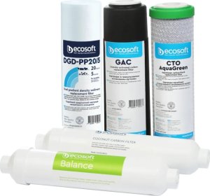 Ecosoft Ecosoft Pure Balance Zestaw 5 wkładów do filtra osmozy 2