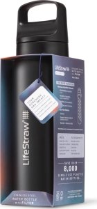 LifeStraw LifeStraw Go 2.0 Czarna stalowa butelka filtrująca 1L Black Steel 3