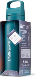 LifeStraw LifeStraw Go 2.0 Turkusowa stalowa butelka filtrująca 1L Laguna Teal 3