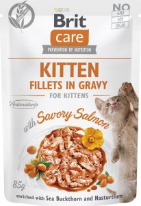 Triton BRIT CARE Cat Kitten Fillets in Gravy with Savory Salmon Enriched with Sea Buckthorn and Nasturtium  85g 1