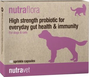 Nutravet NUTRAVET Nutraflora For Dogs & Cats 48kaps - Probiotyk o wysokiej sile wspomagający codzienne zdrowie jelit i odporności 1