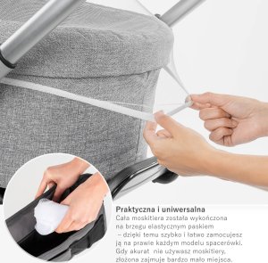 Reer Moskitiera do wózka gondoli spacerówki uniw REER 4