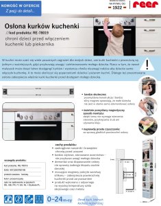 Reer Osłona nakładka pokręteł kurków kuchenki REER 14