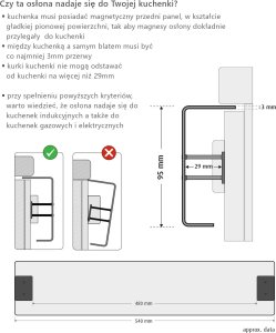 Reer Osłona nakładka pokręteł kurków kuchenki REER 6