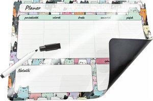 Biurfol Planer na lodówkę magnetyczny tygodniowy 25x35cm + marker koty BIURFOL 3