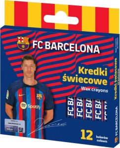 Astra Kredki świecowe woskowe FC Barcelona 12kol ASTRA 2