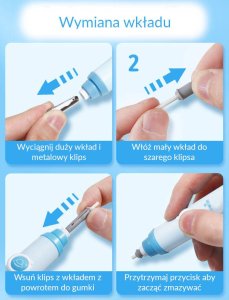 Tenwin Gumka elektryczna akumulator USB-C +16wkładów TENWIN TE-ZD9101 4