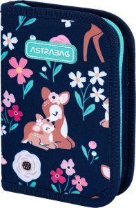 Piórnik Astra Piórnik pojedynczy dwuklapkowy bez wyposażenia Baby Deer sarenka ASTRABAG 2