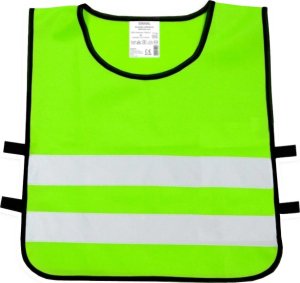 Insafe Kamizelka odblaskowa ostrzegawcza zielona dla dzieci przedszkolaków 42x45cm 2
