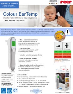 Termometr Reer Termometr elektroniczny podczerwień medyczny 3w1 1sek Colour EarTemp REER 13