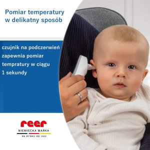 Termometr Reer Termometr elektroniczny podczerwień medyczny 3w1 1sek Colour EarTemp REER 3