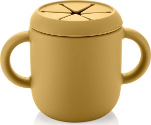 Reer Kubek silikonowy niewysypek ze słomką pokrywką na przekąski 2w1 180ml REER 10