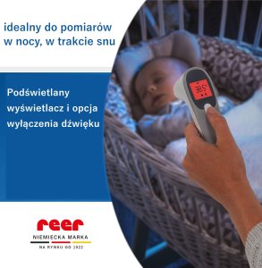 Termometr Reer Termometr bezdotykowy na podczerwień medyczny 4w1 1sek Colour MaxTemp REER 5