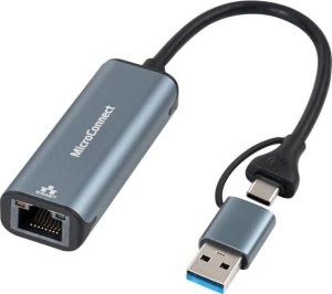 Adapter USB MicroConnect Microconnect MC-USBACNET1G zmieniacz płci / kabli USB C RJ-45 Czarny 1